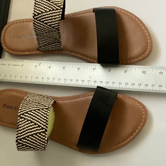 Pierre Dumas Sandals – Black & Woven Strap – Size 9 – New Without Bo - Picture 7 of 8